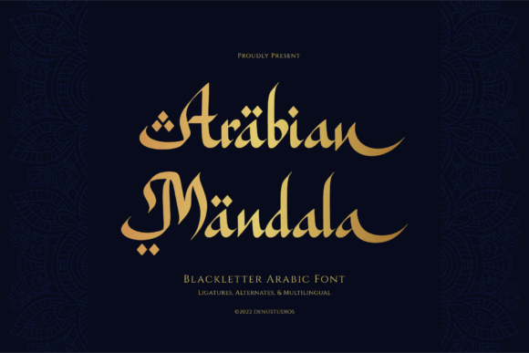 Arabian Mandala: A Bold Display Font for Web Design