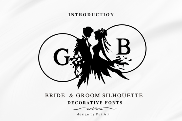 Branding Made Simple with the Bride Groom Silhouette Monogram Font