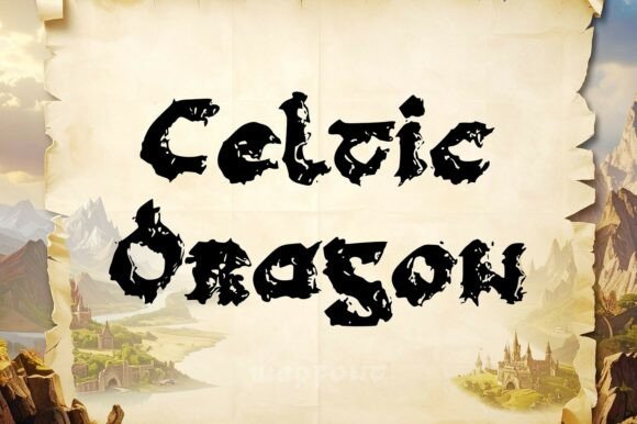 Celtic Dragon Font for Handmade Creators