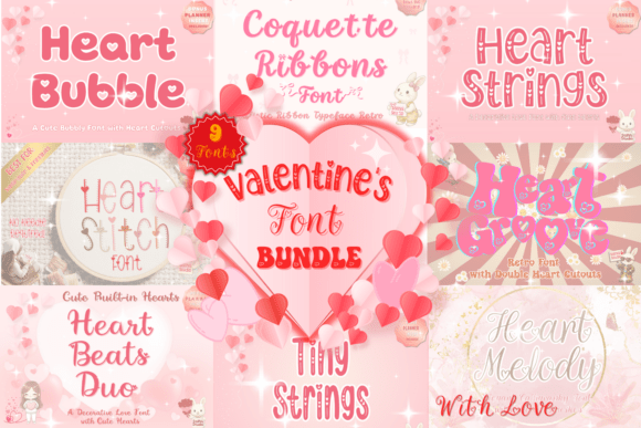 Valentines Font Bundle for Web Designers